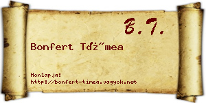 Bonfert Tímea névjegykártya